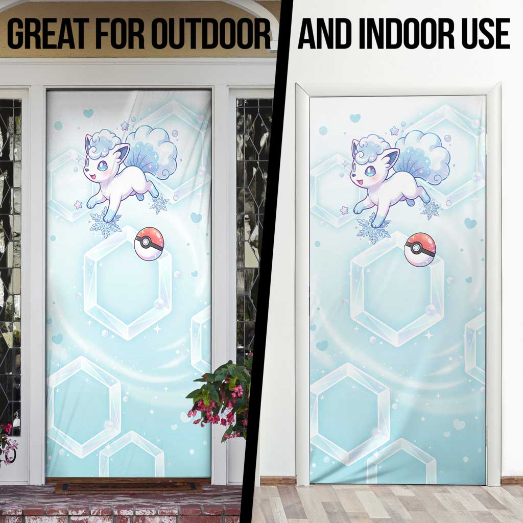 Vulpix Door Cover Frosted Pastel Ice Crystal Art