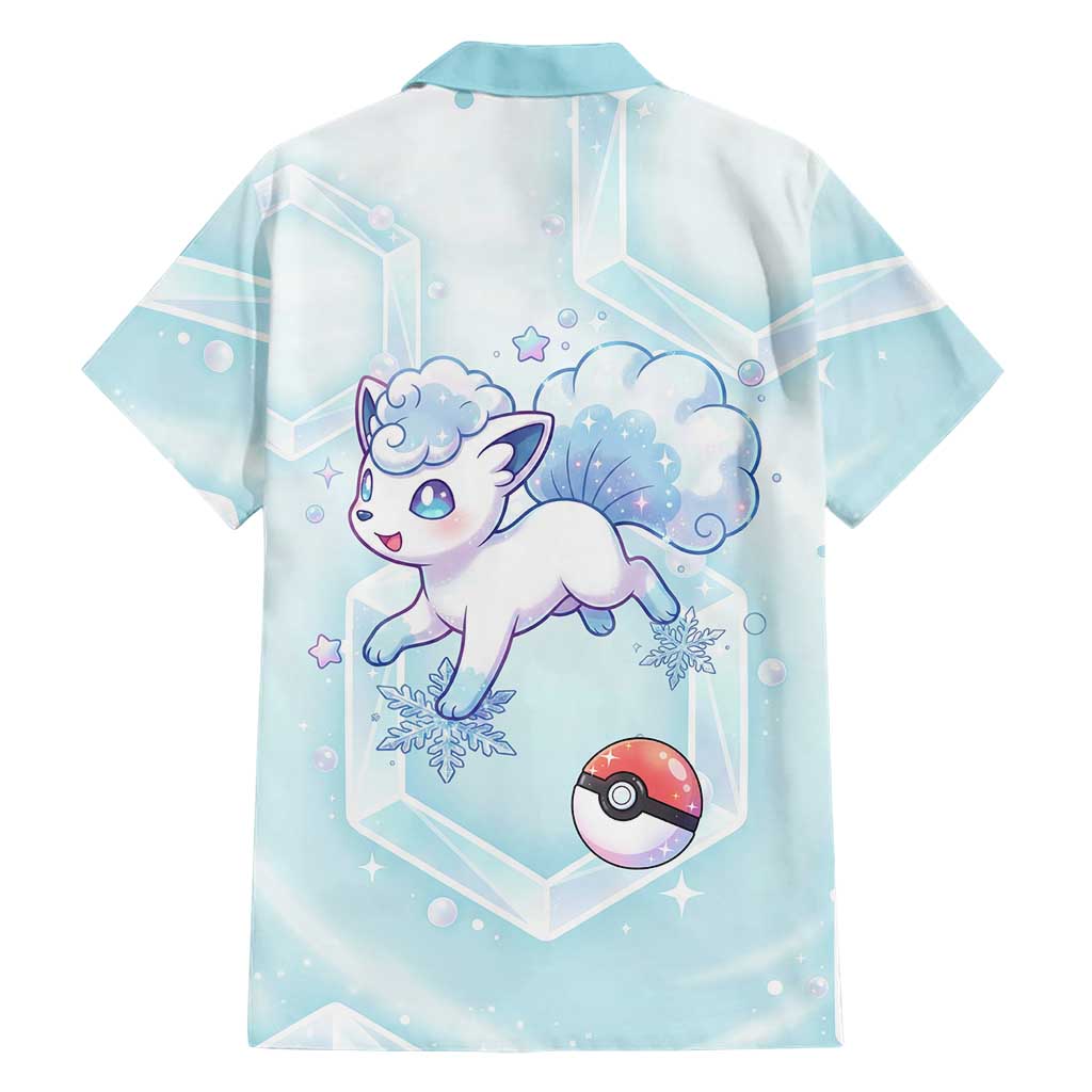 Vulpix Family Matching Mermaid Dress and Hawaiian Shirt Frosted Pastel Ice Crystal Art