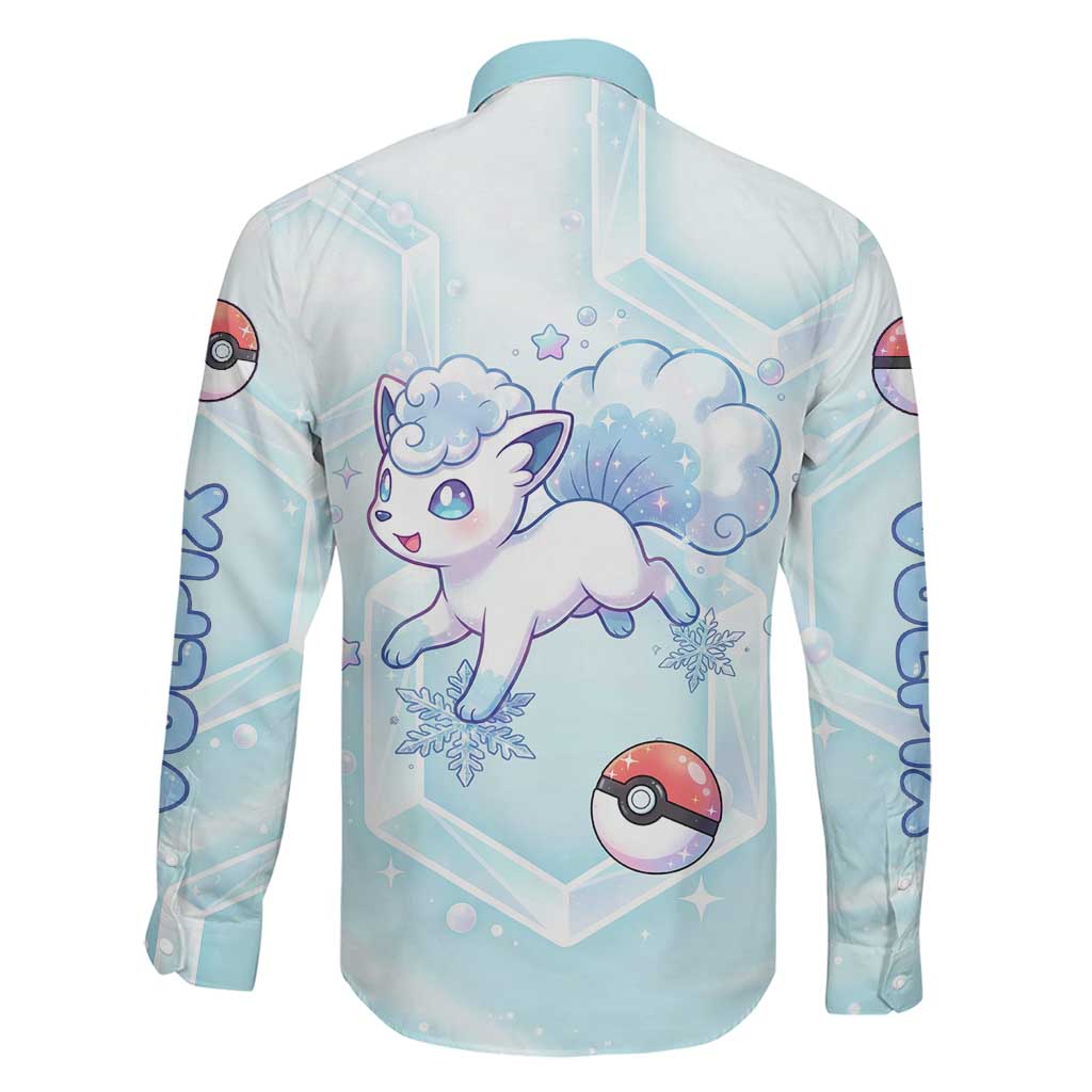 Vulpix Family Matching Mermaid Dress and Hawaiian Shirt Frosted Pastel Ice Crystal Art