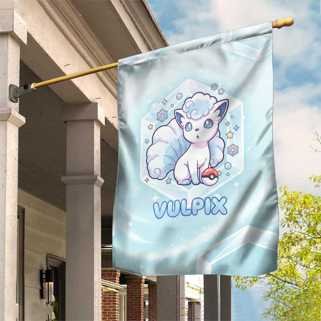 Vulpix Garden Flag Frosted Pastel Ice Crystal Art