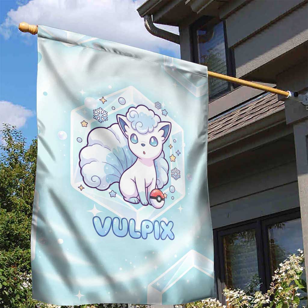 Vulpix Garden Flag Frosted Pastel Ice Crystal Art