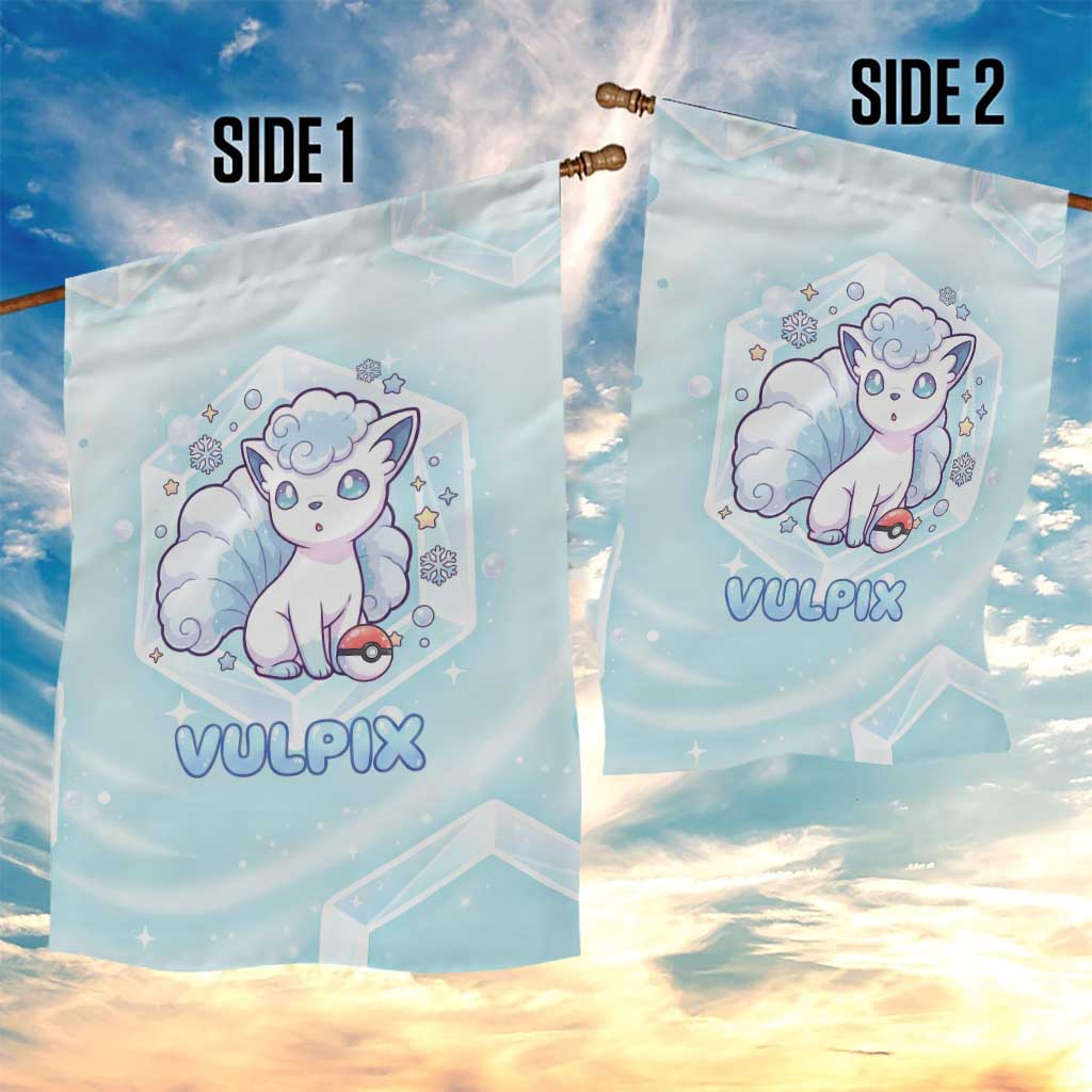 Vulpix Garden Flag Frosted Pastel Ice Crystal Art