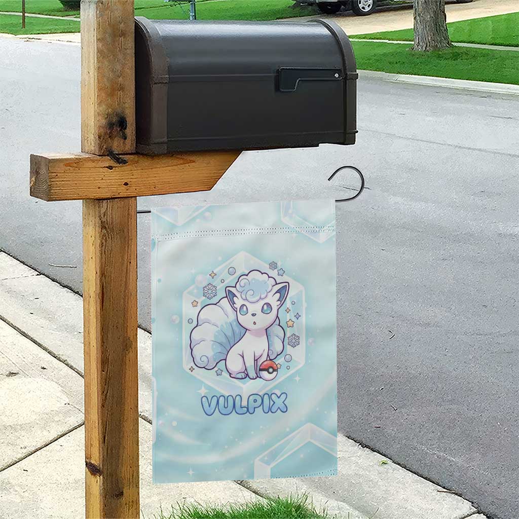 Vulpix Garden Flag Frosted Pastel Ice Crystal Art