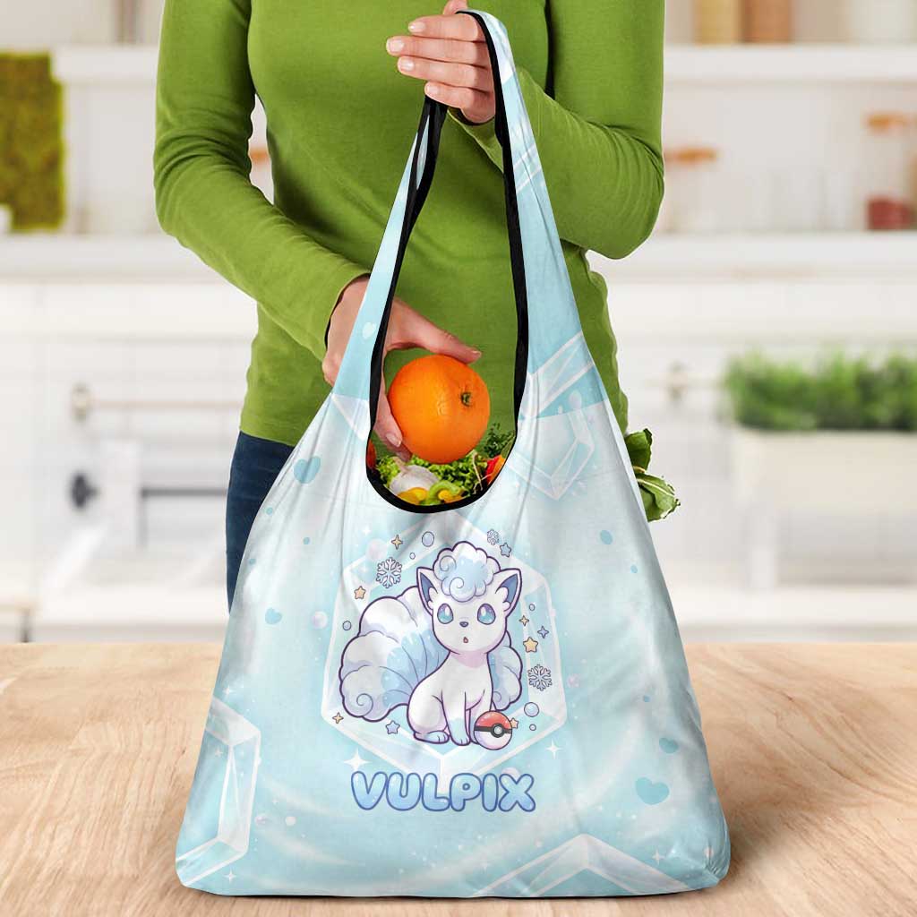 Vulpix Grocery Bag Frosted Pastel Ice Crystal Art