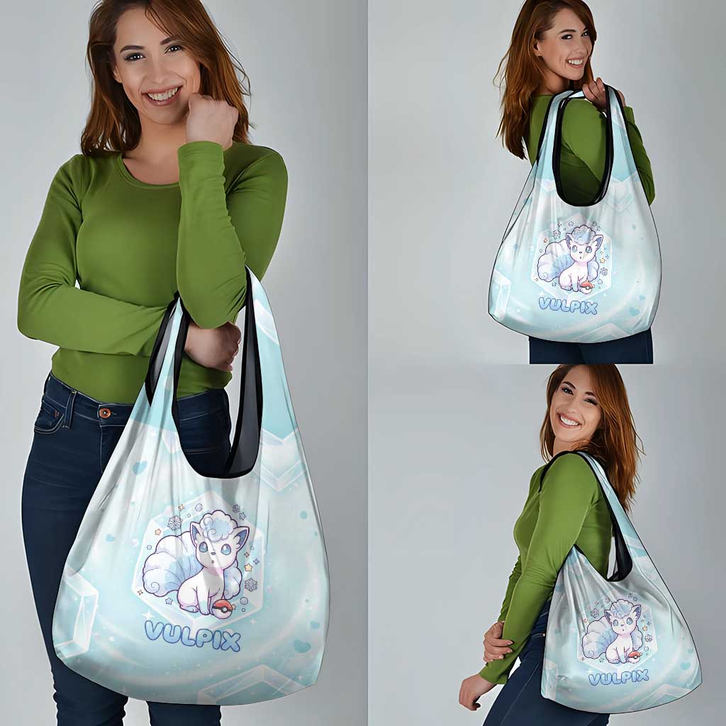 Vulpix Grocery Bag Frosted Pastel Ice Crystal Art