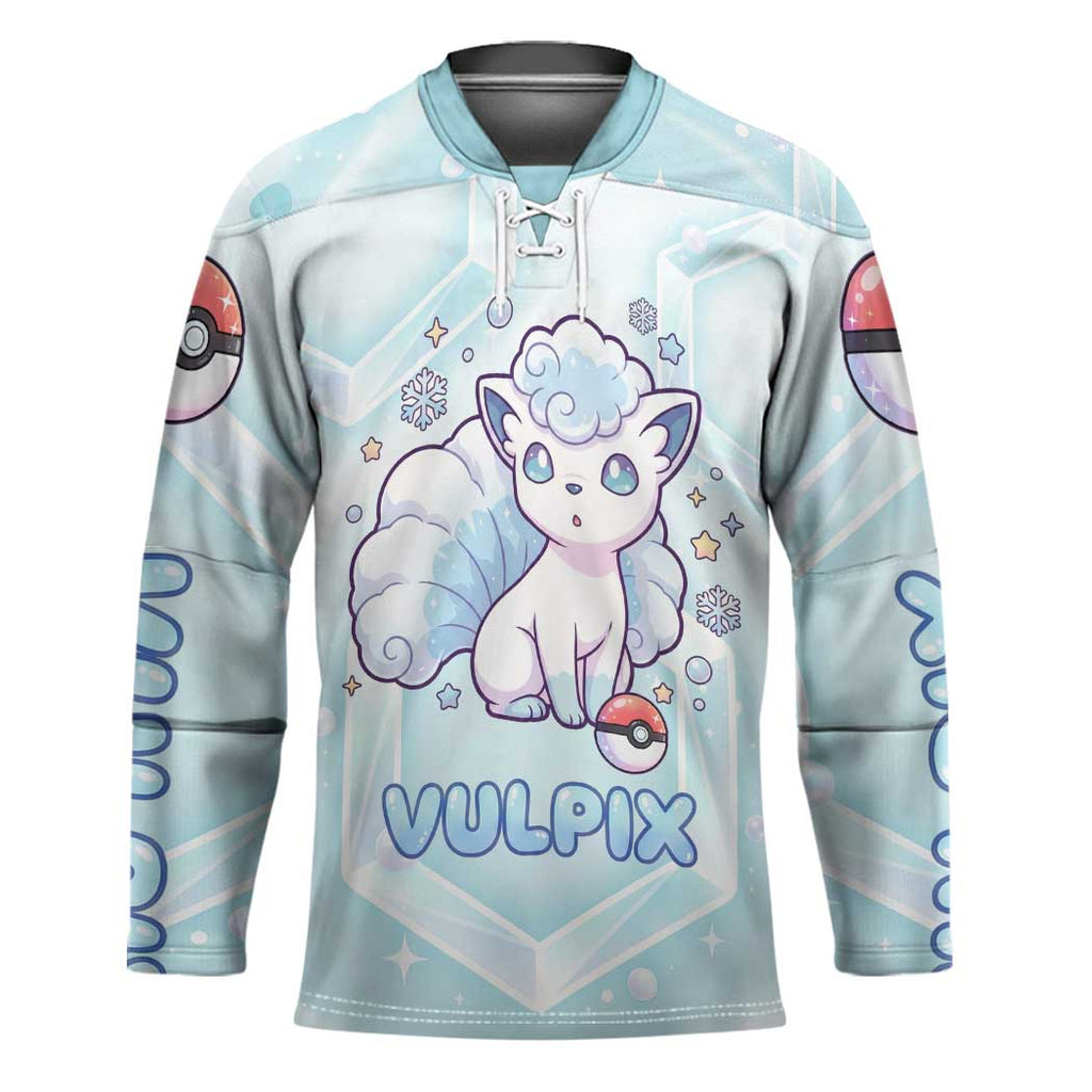 Vulpix Hockey Jersey Frosted Pastel Ice Crystal Art
