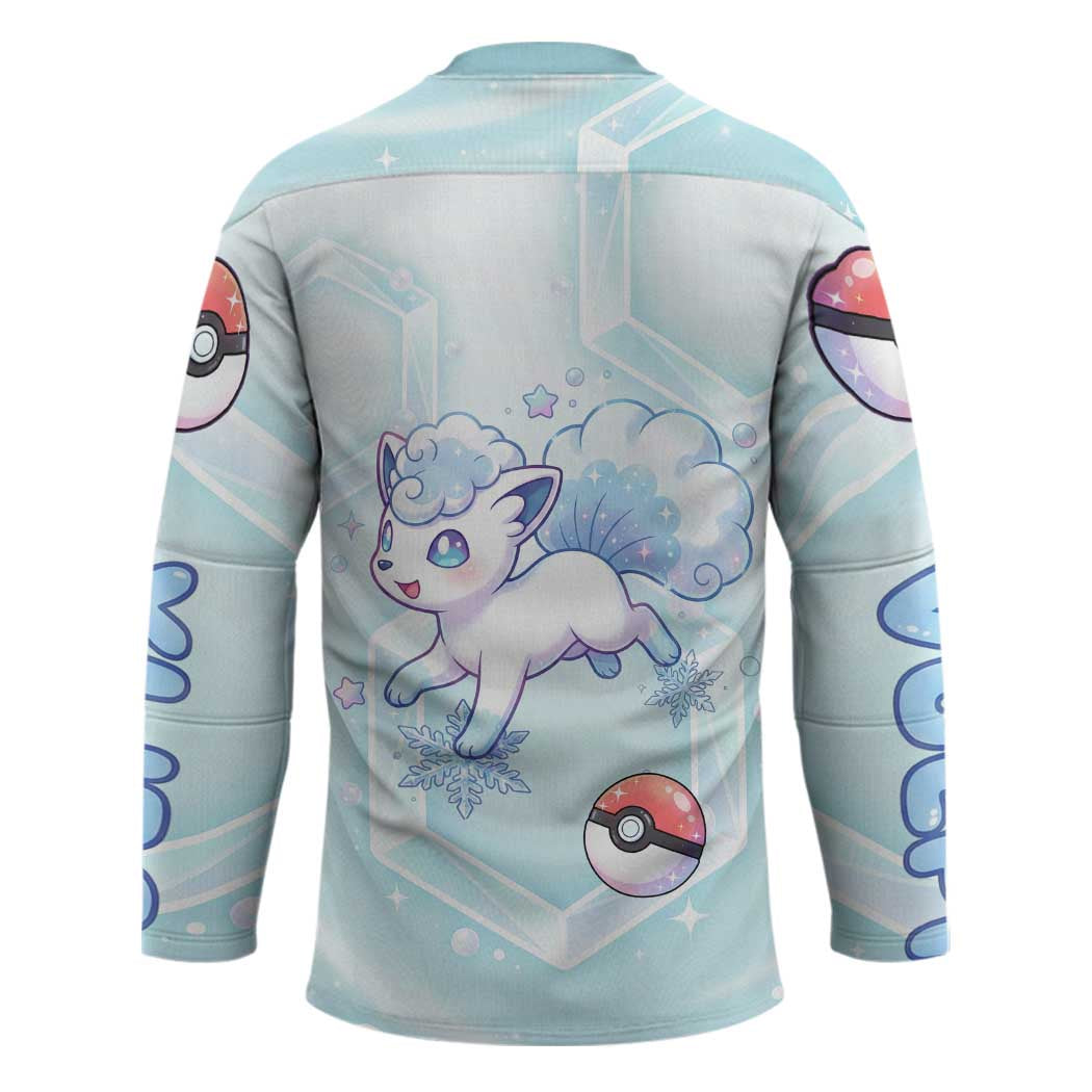 Vulpix Hockey Jersey Frosted Pastel Ice Crystal Art