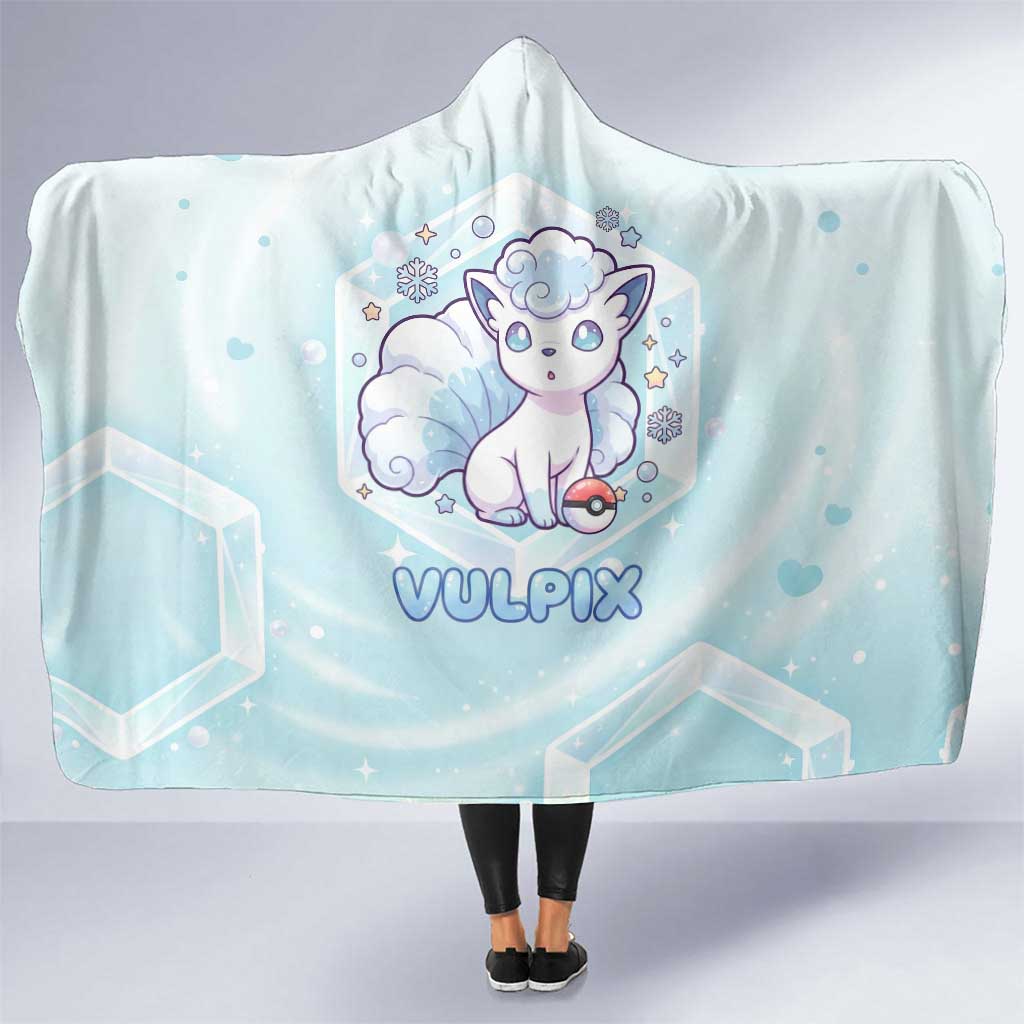 Vulpix Hooded Blanket Frosted Pastel Ice Crystal Art