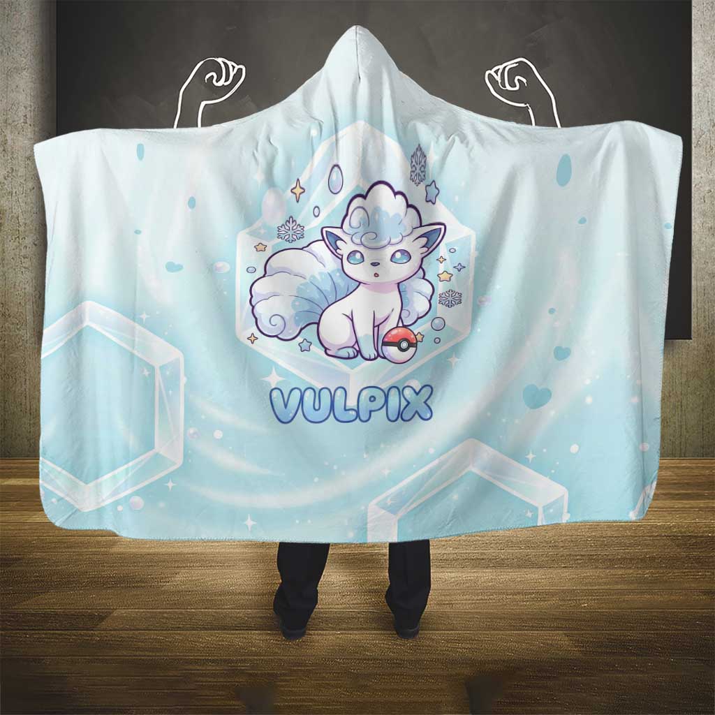 Vulpix Hooded Blanket Frosted Pastel Ice Crystal Art