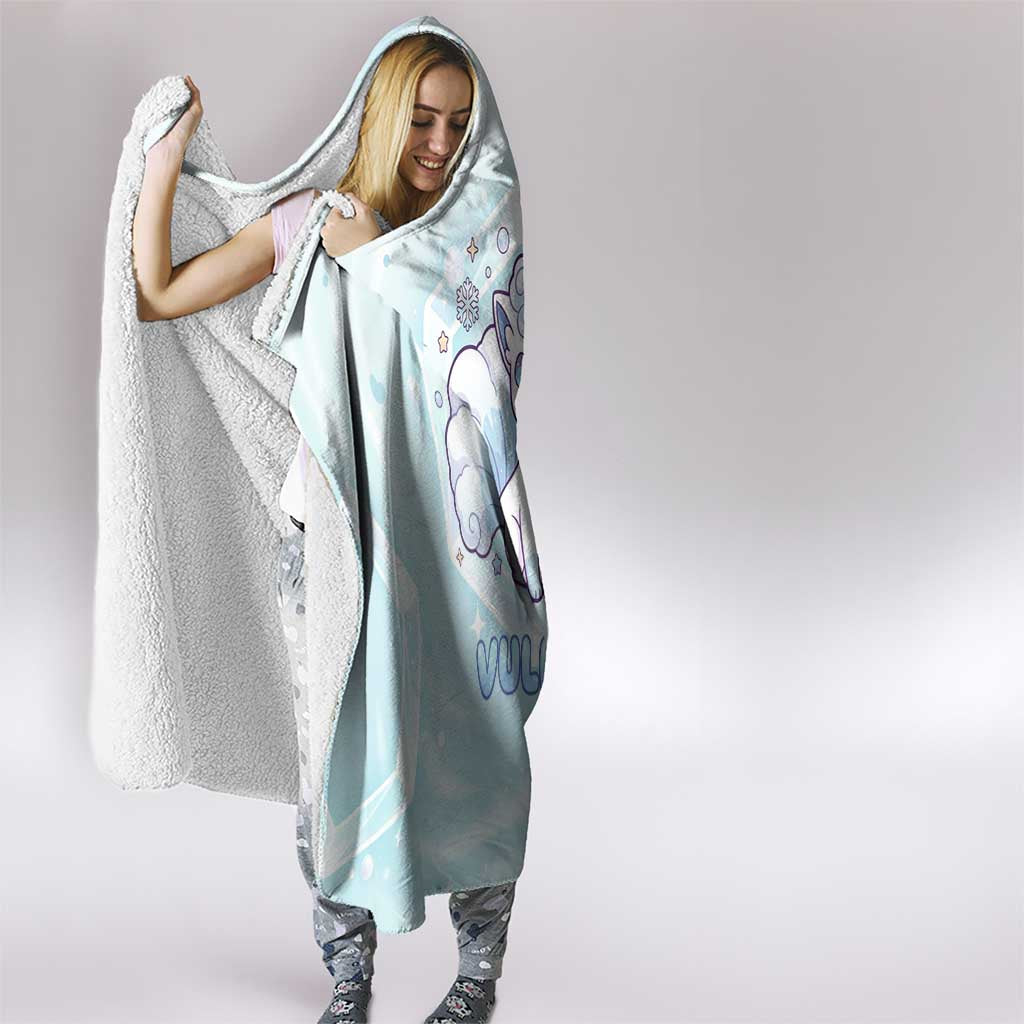 Vulpix Hooded Blanket Frosted Pastel Ice Crystal Art