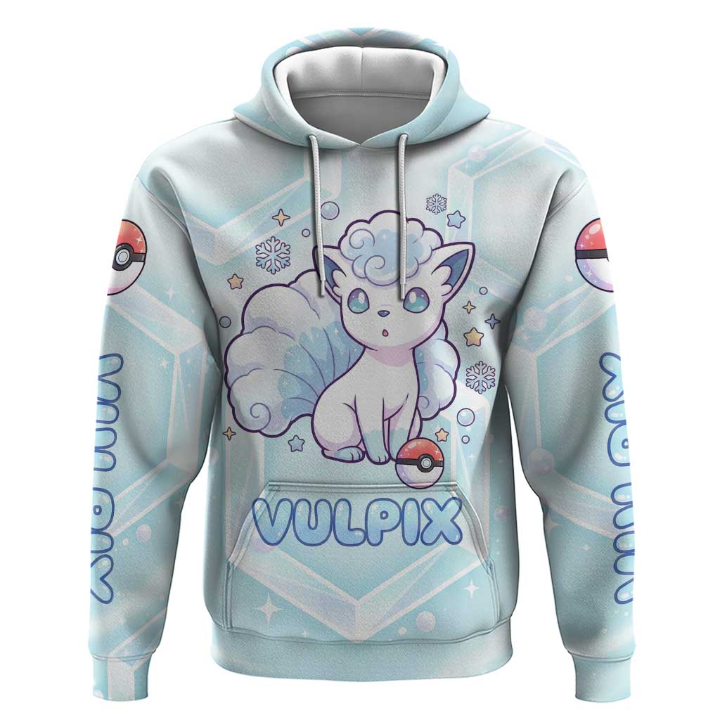 Vulpix Hoodie Frosted Pastel Ice Crystal Art
