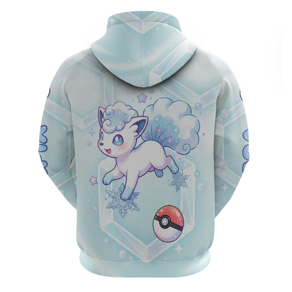 Vulpix Hoodie Frosted Pastel Ice Crystal Art