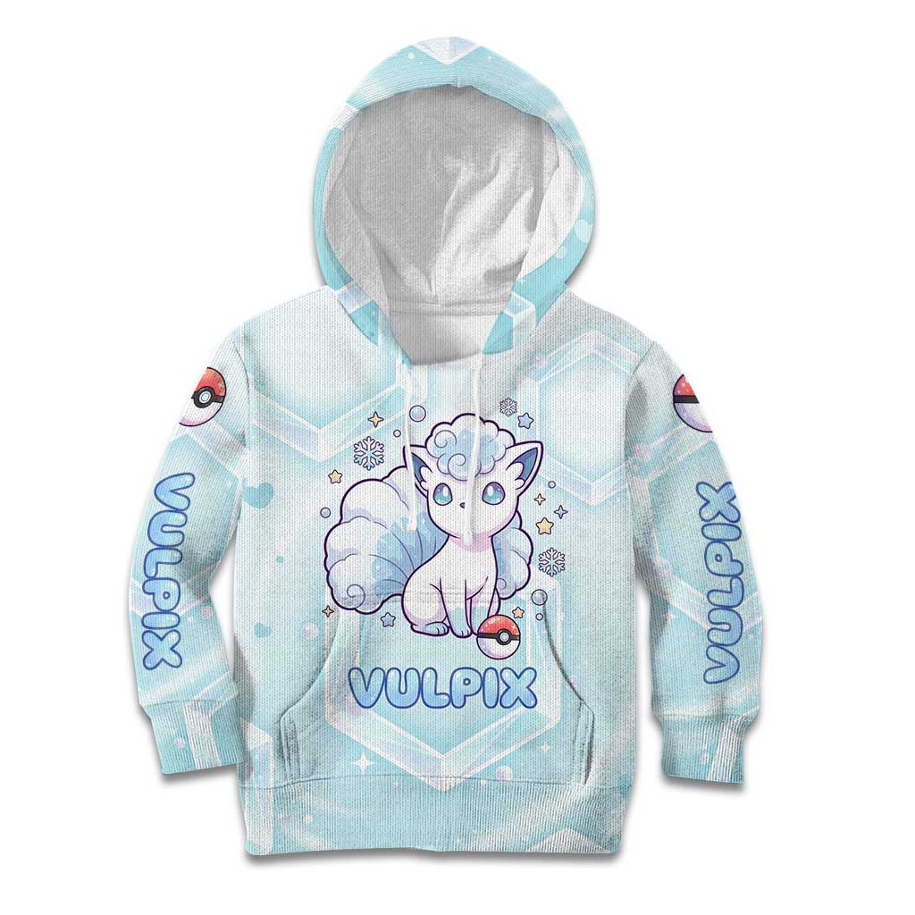 Vulpix Kid Hoodie Frosted Pastel Ice Crystal Art