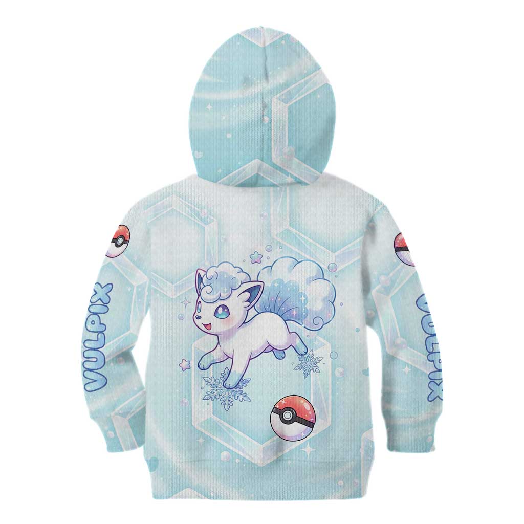 Vulpix Kid Hoodie Frosted Pastel Ice Crystal Art