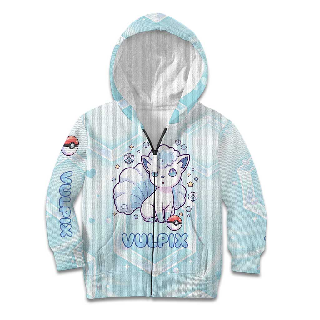 Vulpix Kid Hoodie Frosted Pastel Ice Crystal Art