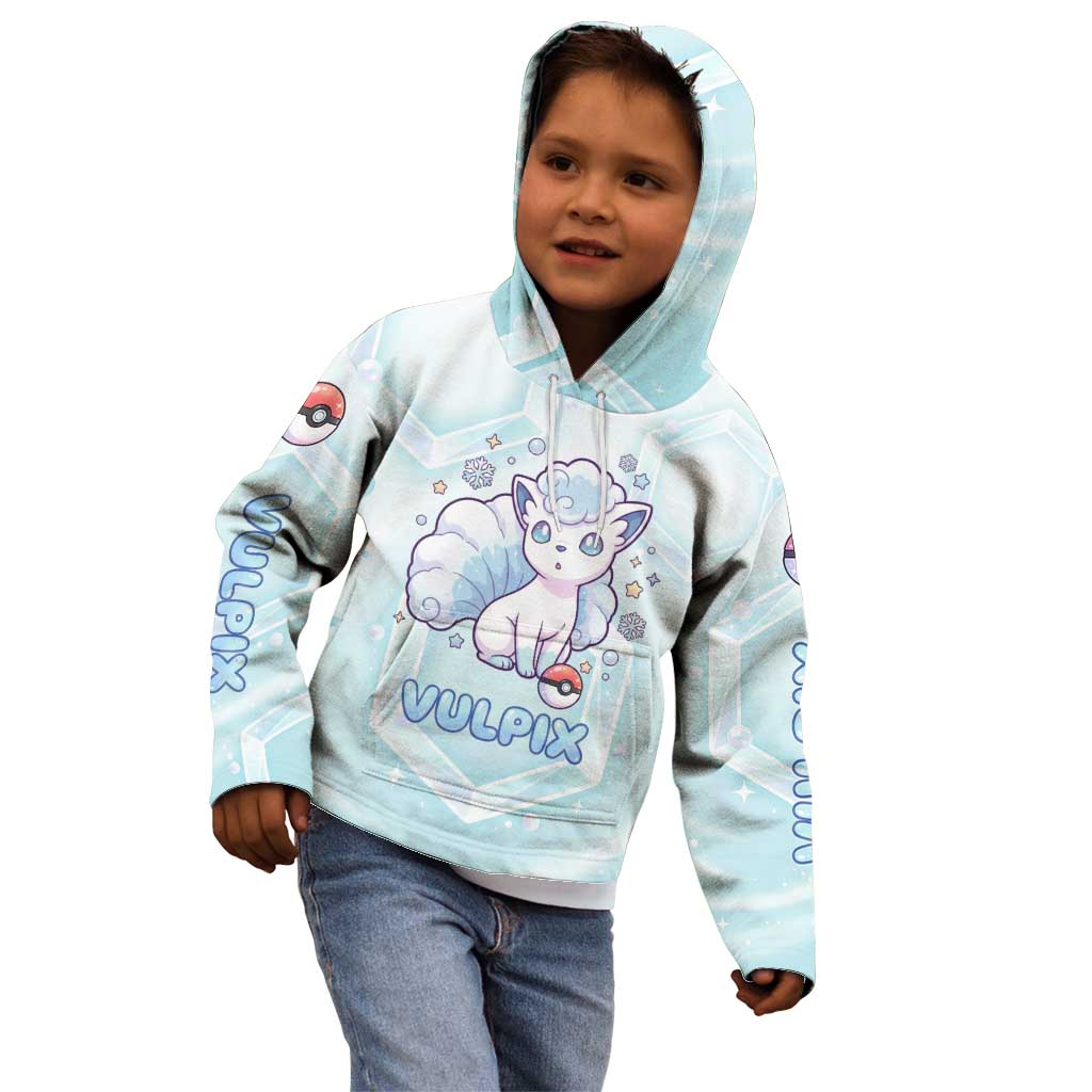Vulpix Kid Hoodie Frosted Pastel Ice Crystal Art