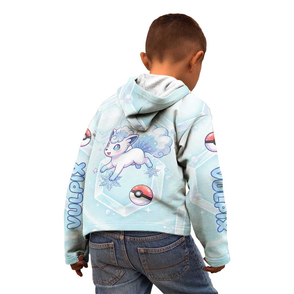 Vulpix Kid Hoodie Frosted Pastel Ice Crystal Art