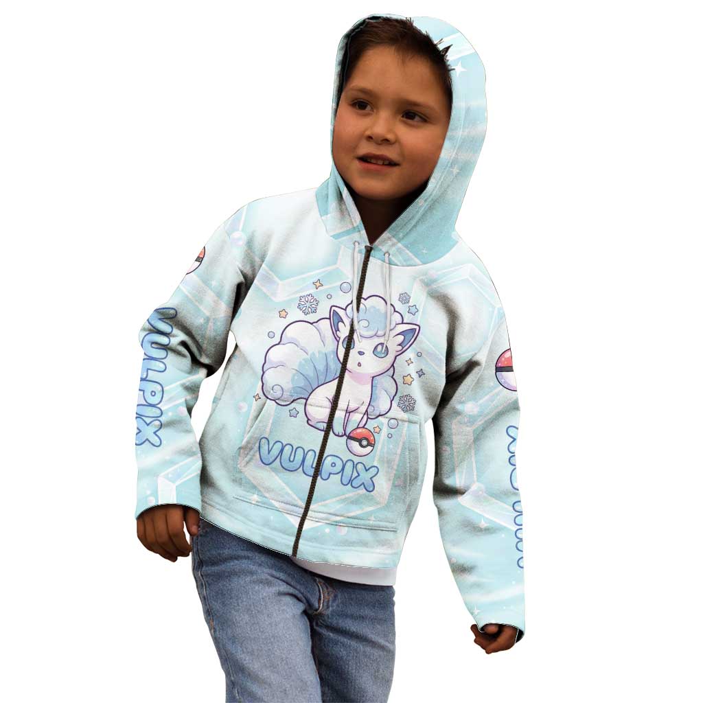 Vulpix Kid Hoodie Frosted Pastel Ice Crystal Art
