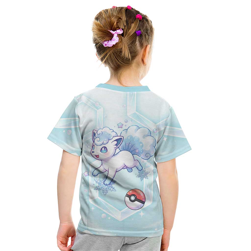 Vulpix Kid T Shirt Frosted Pastel Ice Crystal Art