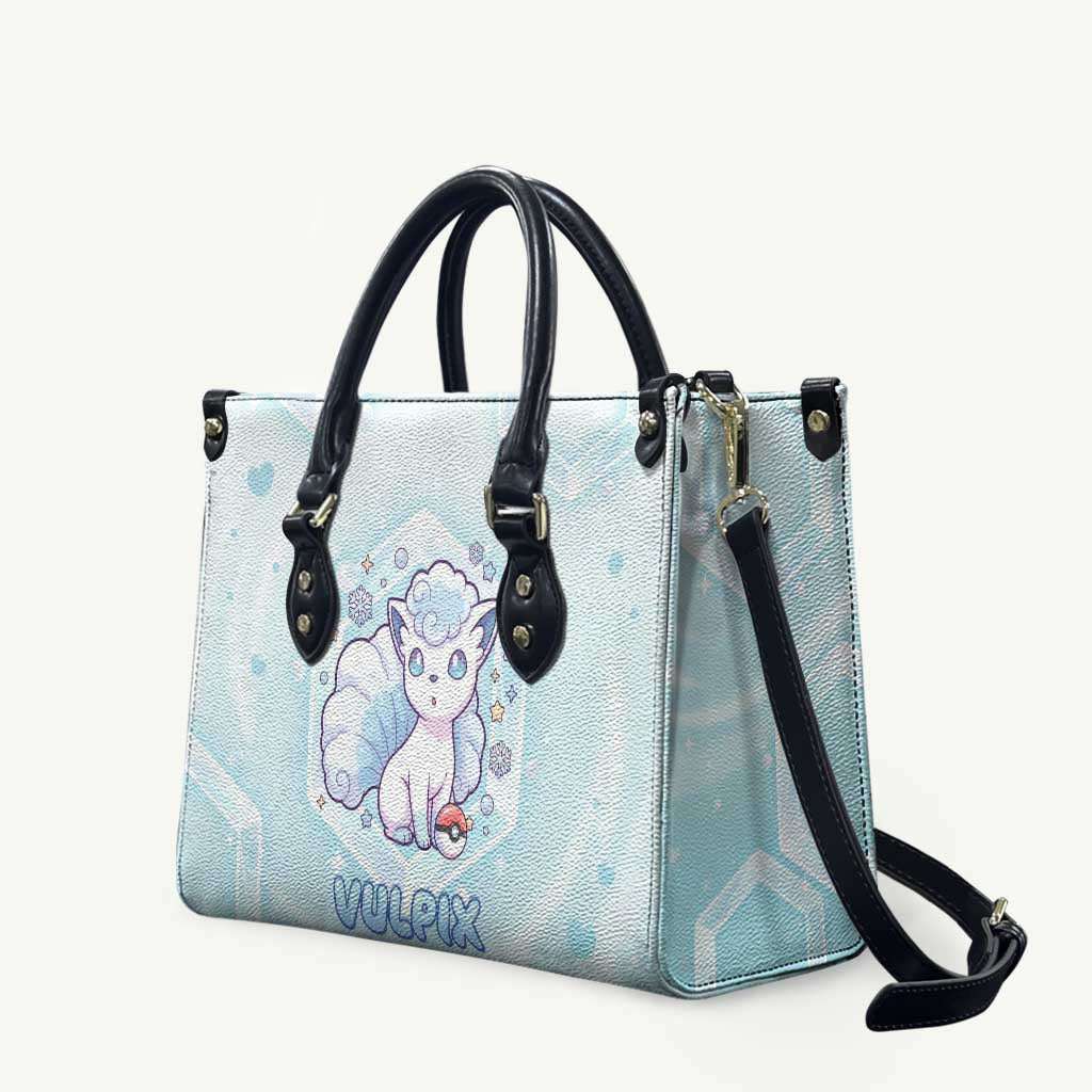 Vulpix Leather Bag Frosted Pastel Ice Crystal Art