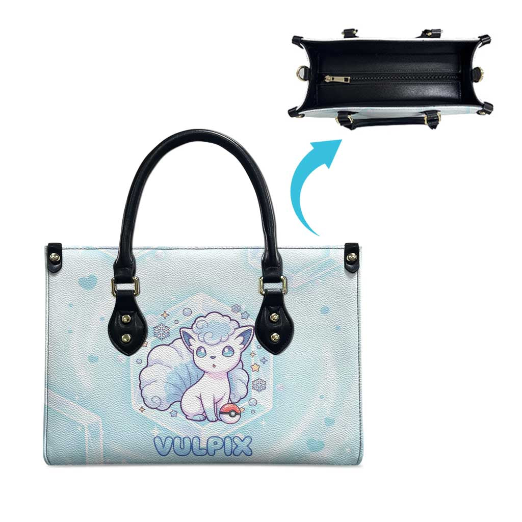 Vulpix Leather Bag Frosted Pastel Ice Crystal Art
