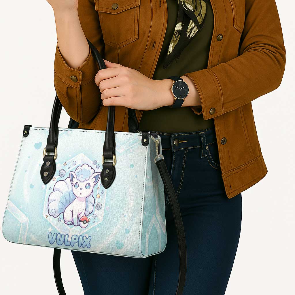 Vulpix Leather Bag Frosted Pastel Ice Crystal Art