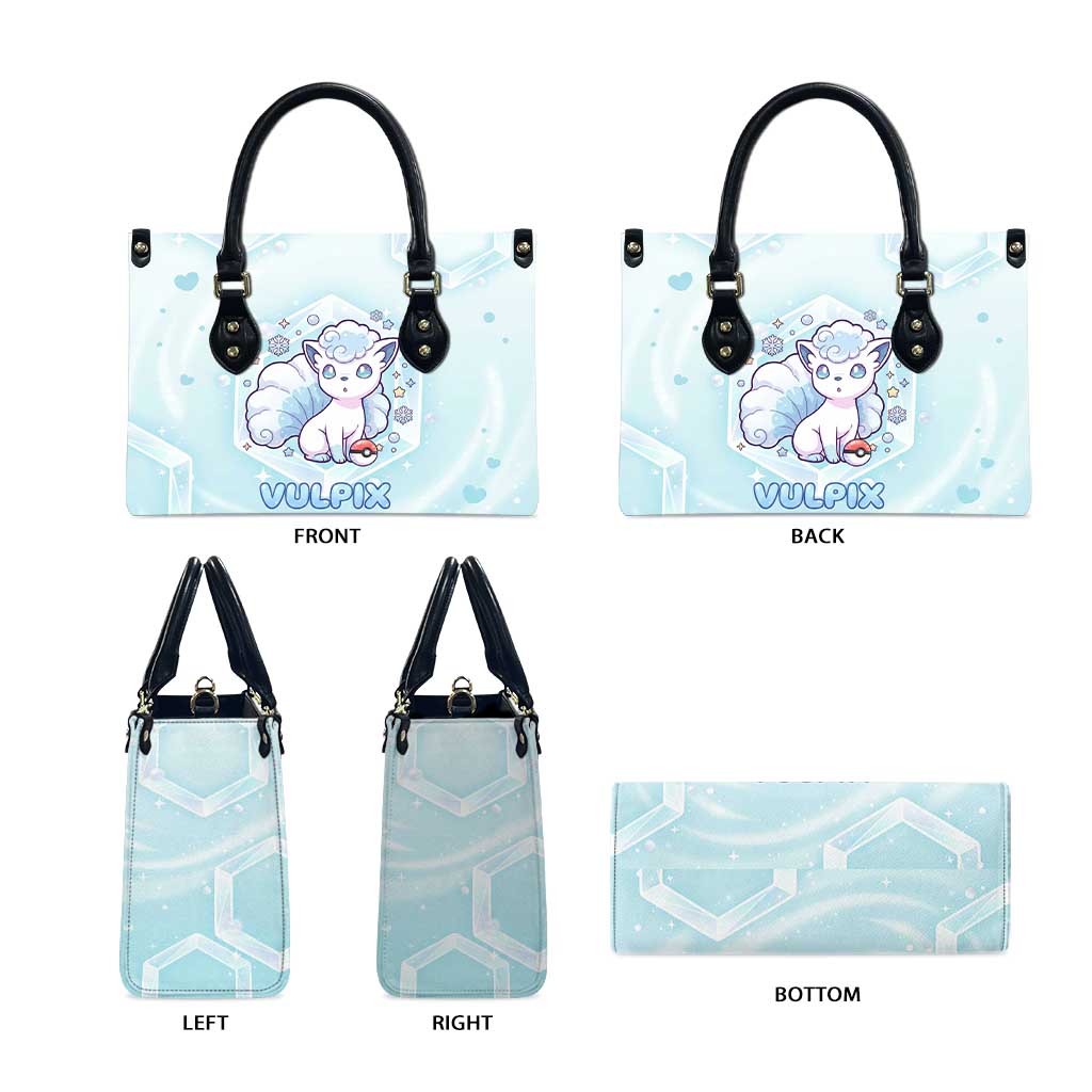 Vulpix Leather Bag Frosted Pastel Ice Crystal Art