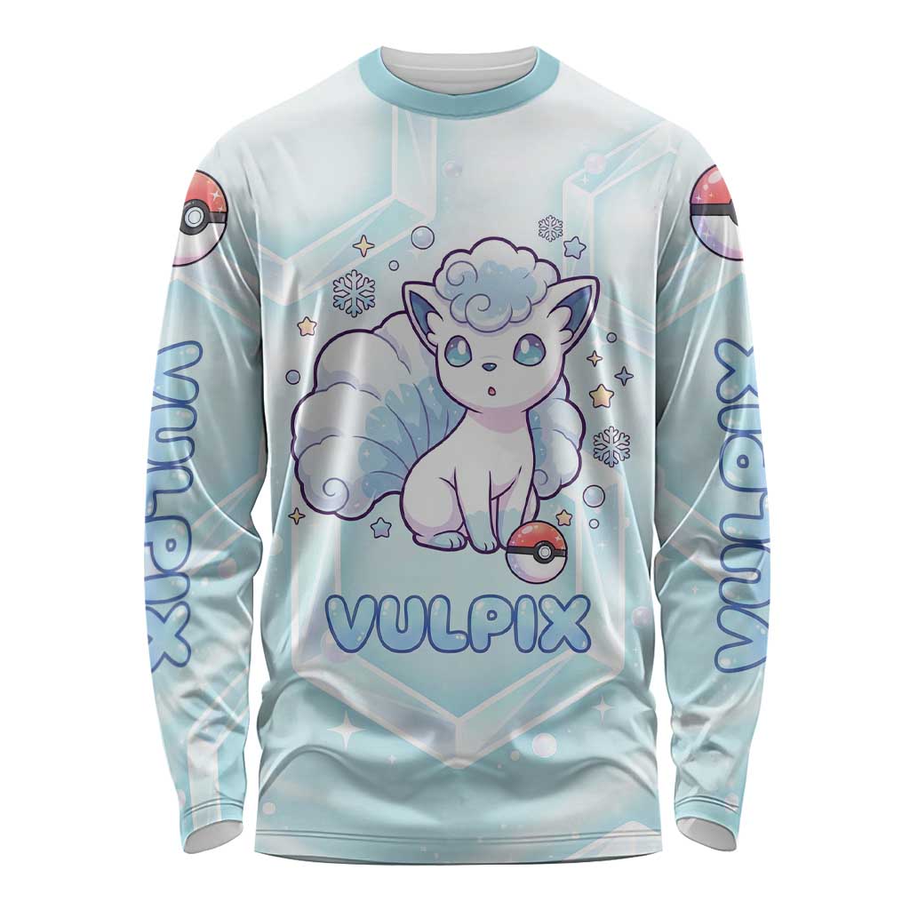 Vulpix Long Sleeve Shirt Frosted Pastel Ice Crystal Art