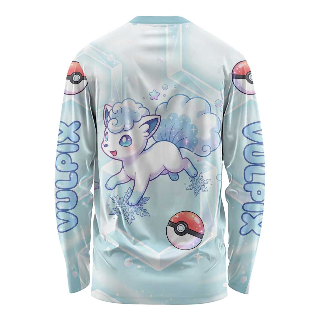 Vulpix Long Sleeve Shirt Frosted Pastel Ice Crystal Art