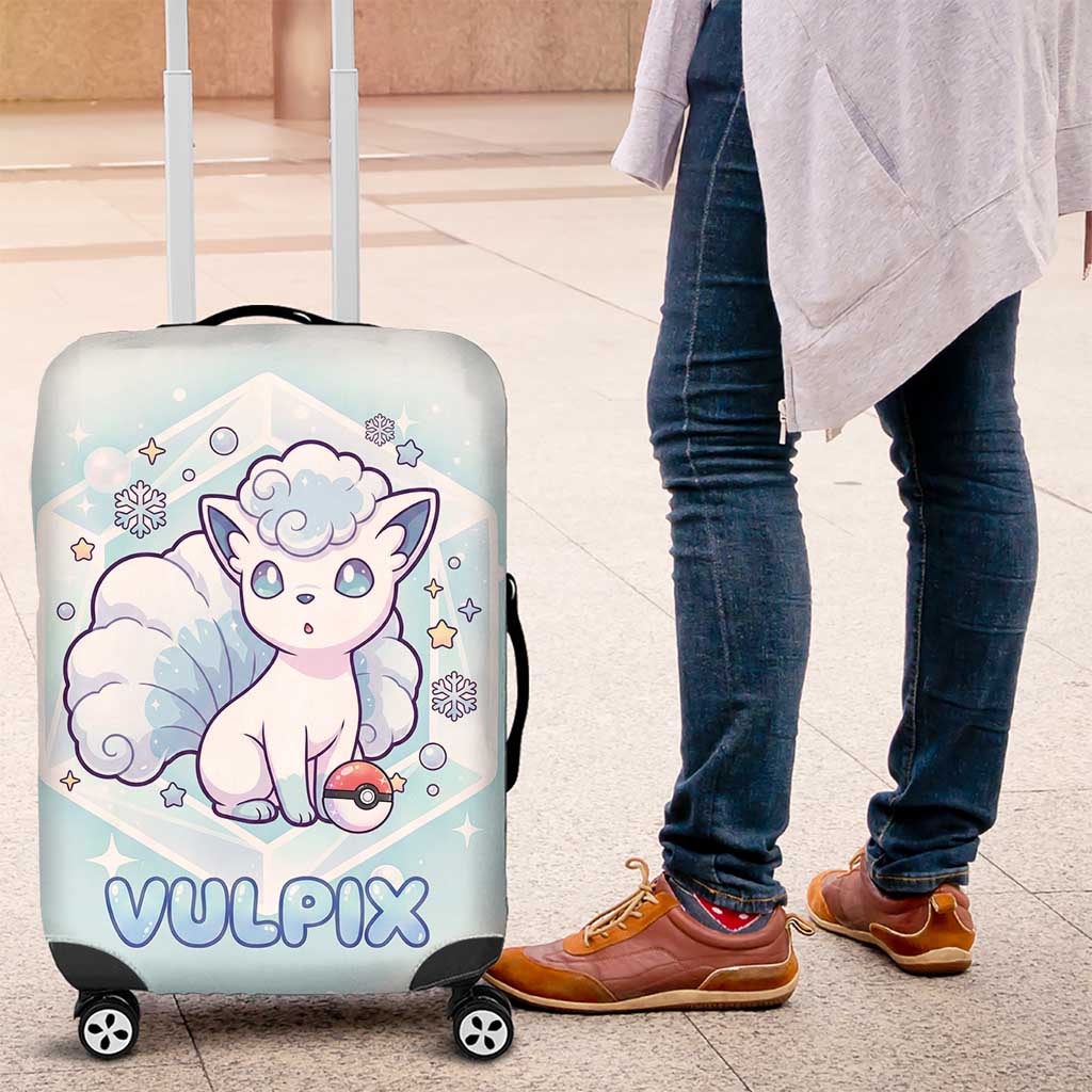 Vulpix Luggage Cover Frosted Pastel Ice Crystal Art