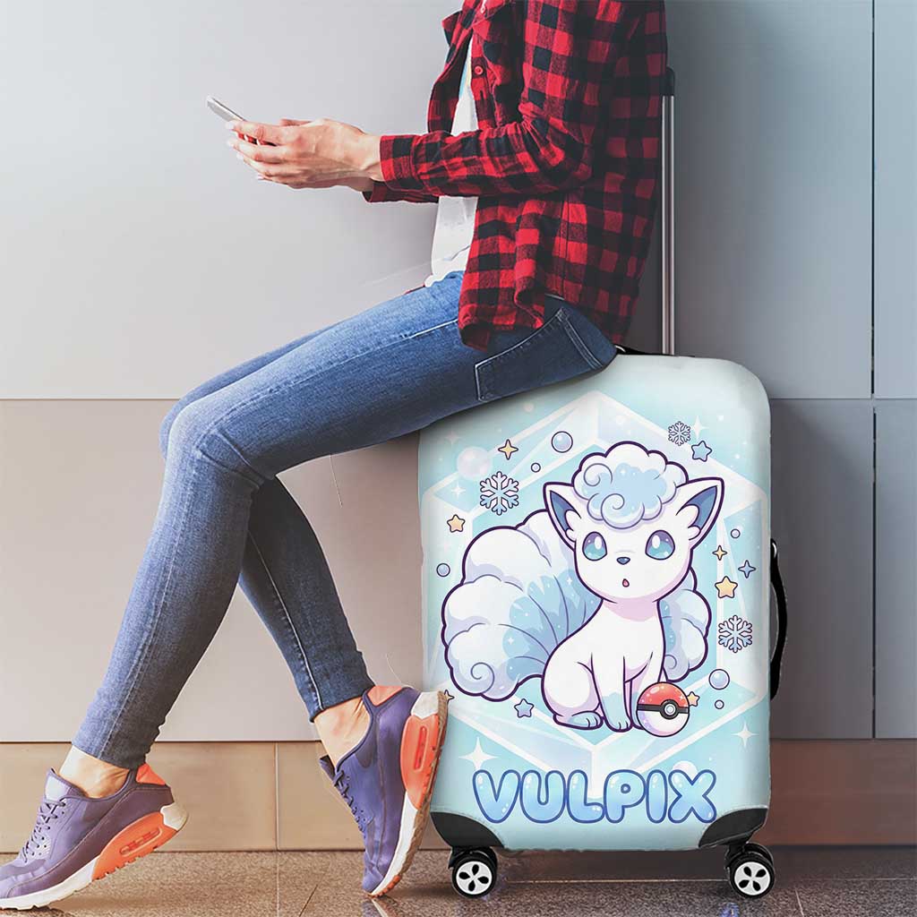 Vulpix Luggage Cover Frosted Pastel Ice Crystal Art