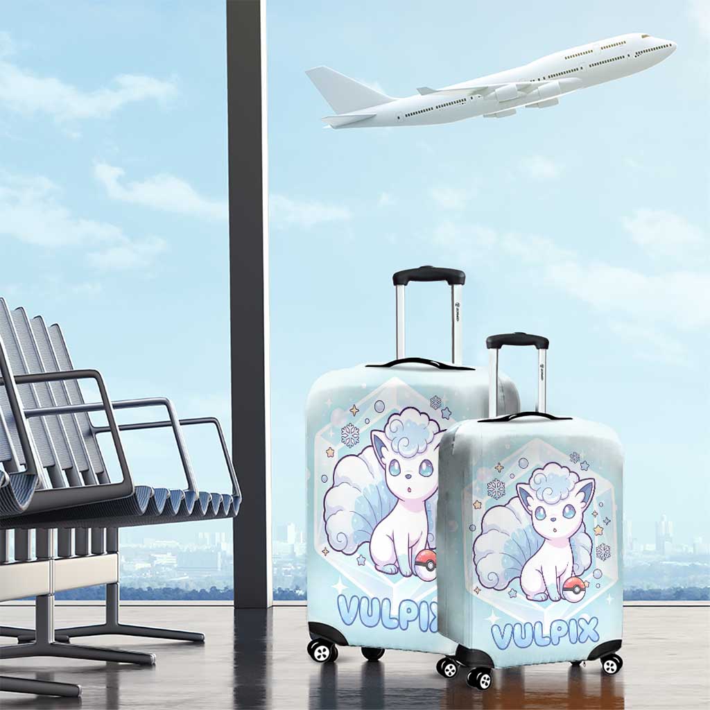 Vulpix Luggage Cover Frosted Pastel Ice Crystal Art