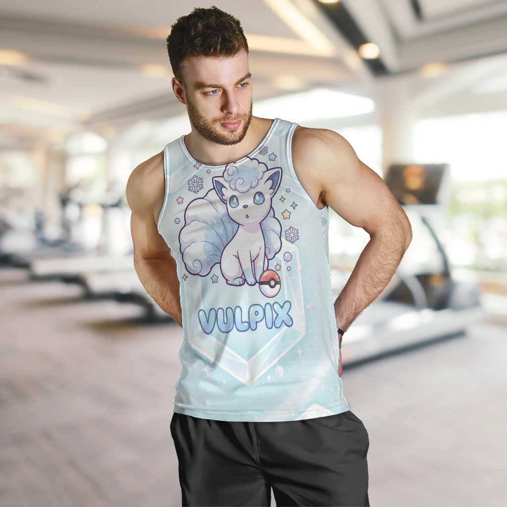 Vulpix Men Tank Top Frosted Pastel Ice Crystal Art