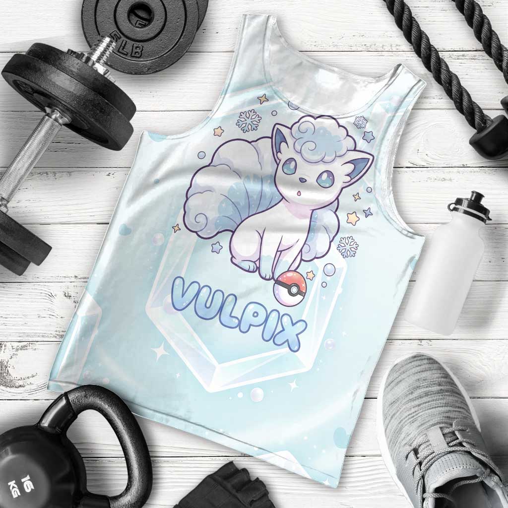 Vulpix Men Tank Top Frosted Pastel Ice Crystal Art