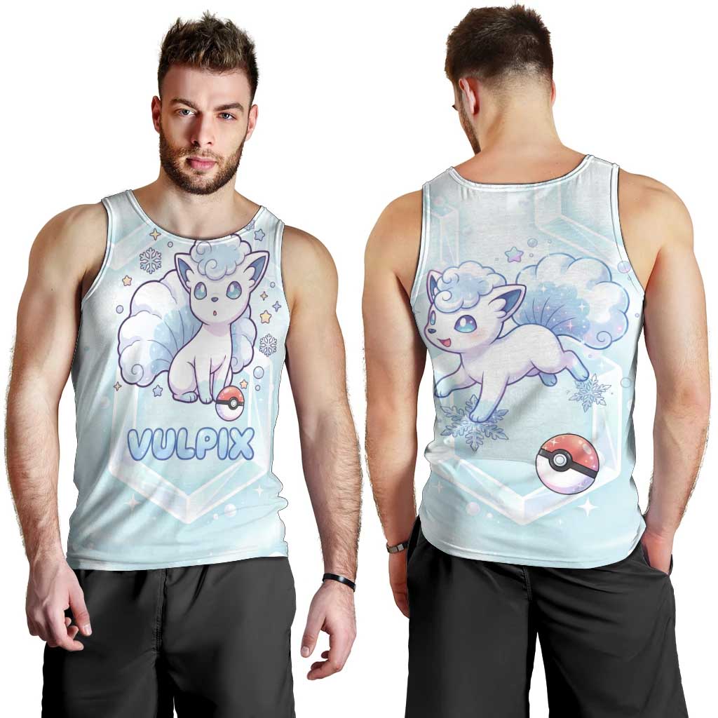 Vulpix Men Tank Top Frosted Pastel Ice Crystal Art