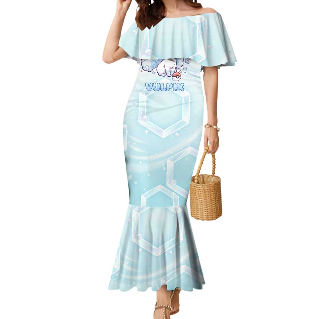 Vulpix Mermaid Dress Frosted Pastel Ice Crystal Art