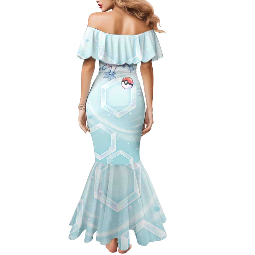 Vulpix Mermaid Dress Frosted Pastel Ice Crystal Art