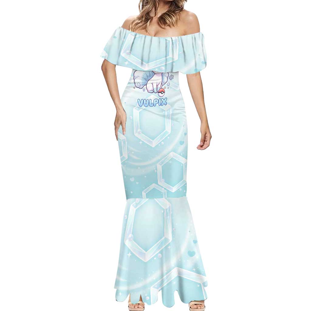 Vulpix Mermaid Dress Frosted Pastel Ice Crystal Art