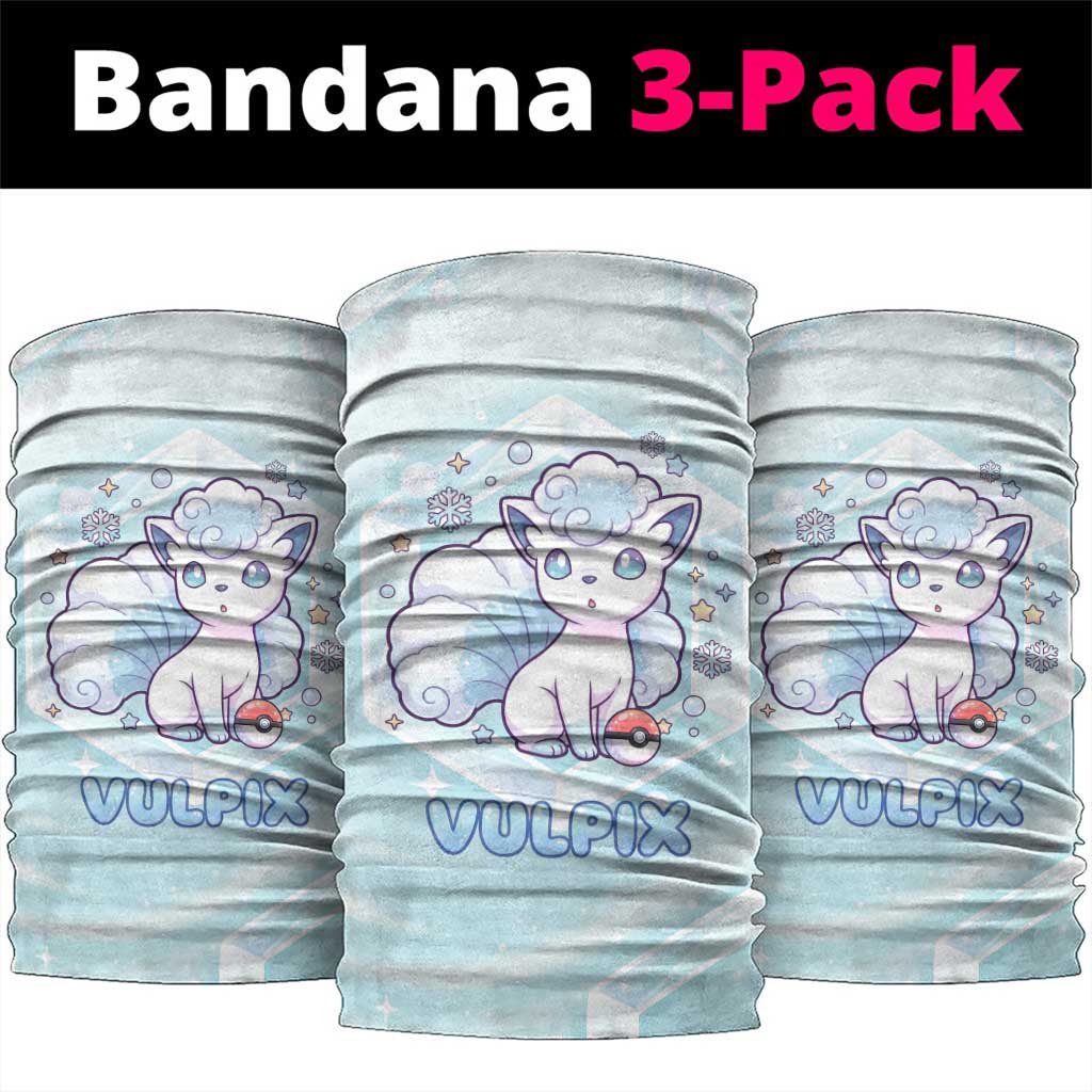 Vulpix Neck Gaiter Frosted Pastel Ice Crystal Art