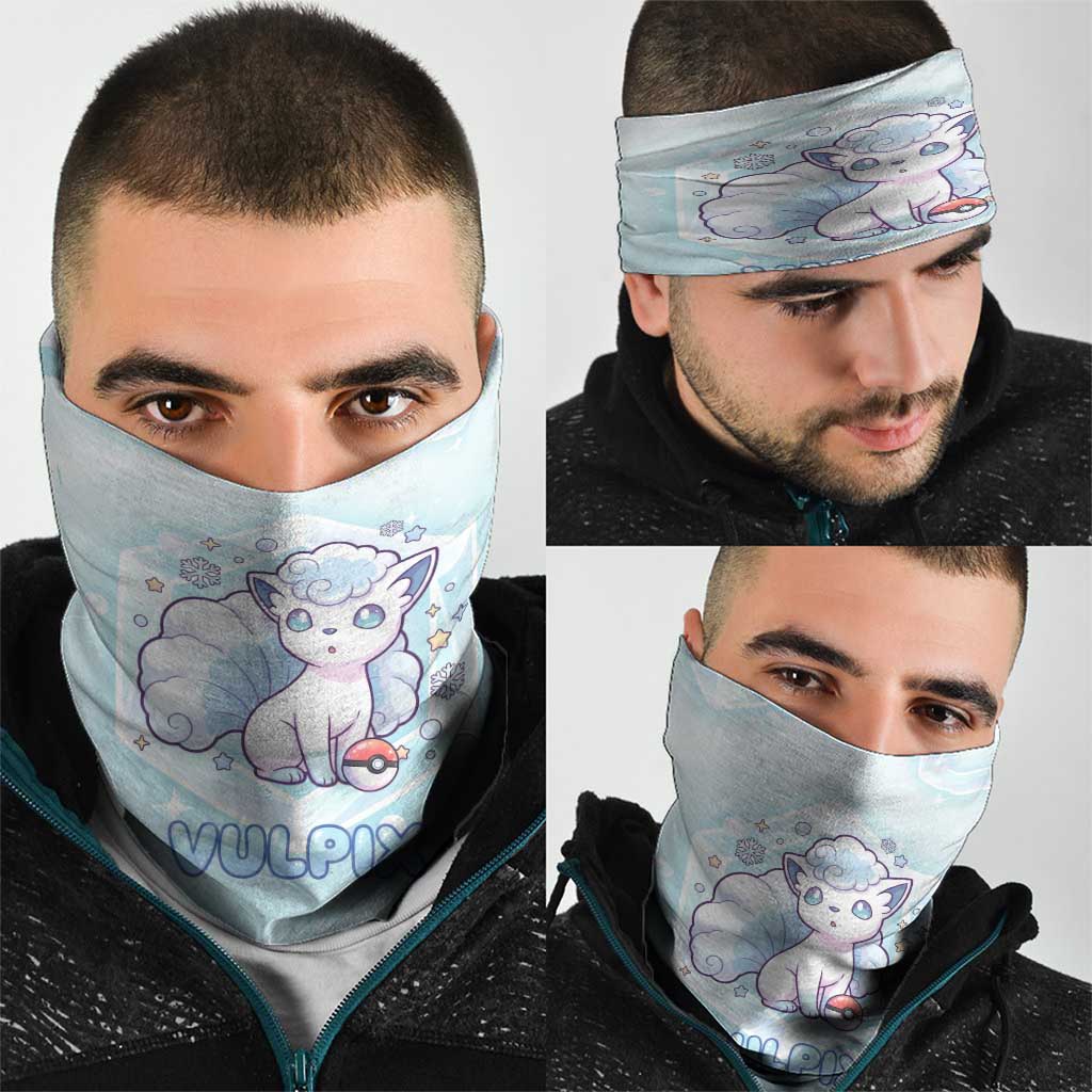 Vulpix Neck Gaiter Frosted Pastel Ice Crystal Art