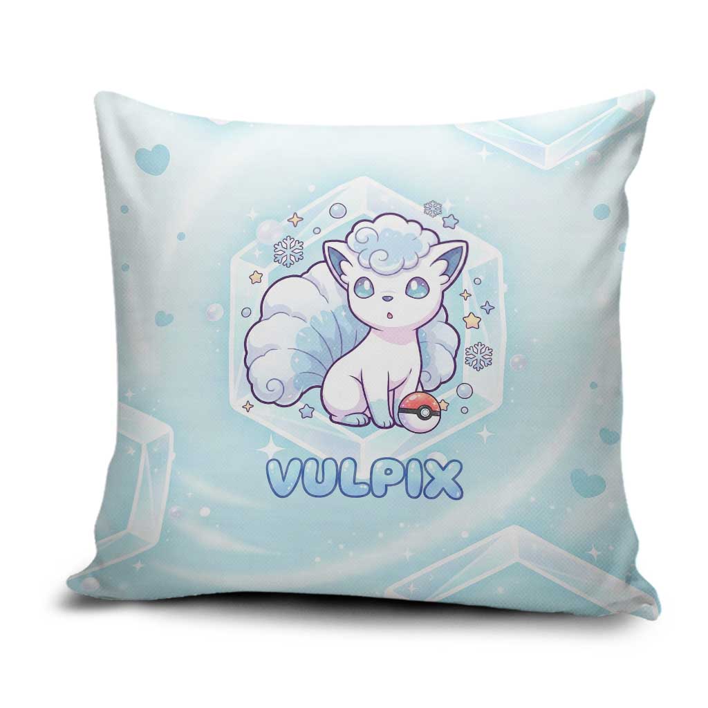 Vulpix Pillow Cover Frosted Pastel Ice Crystal Art
