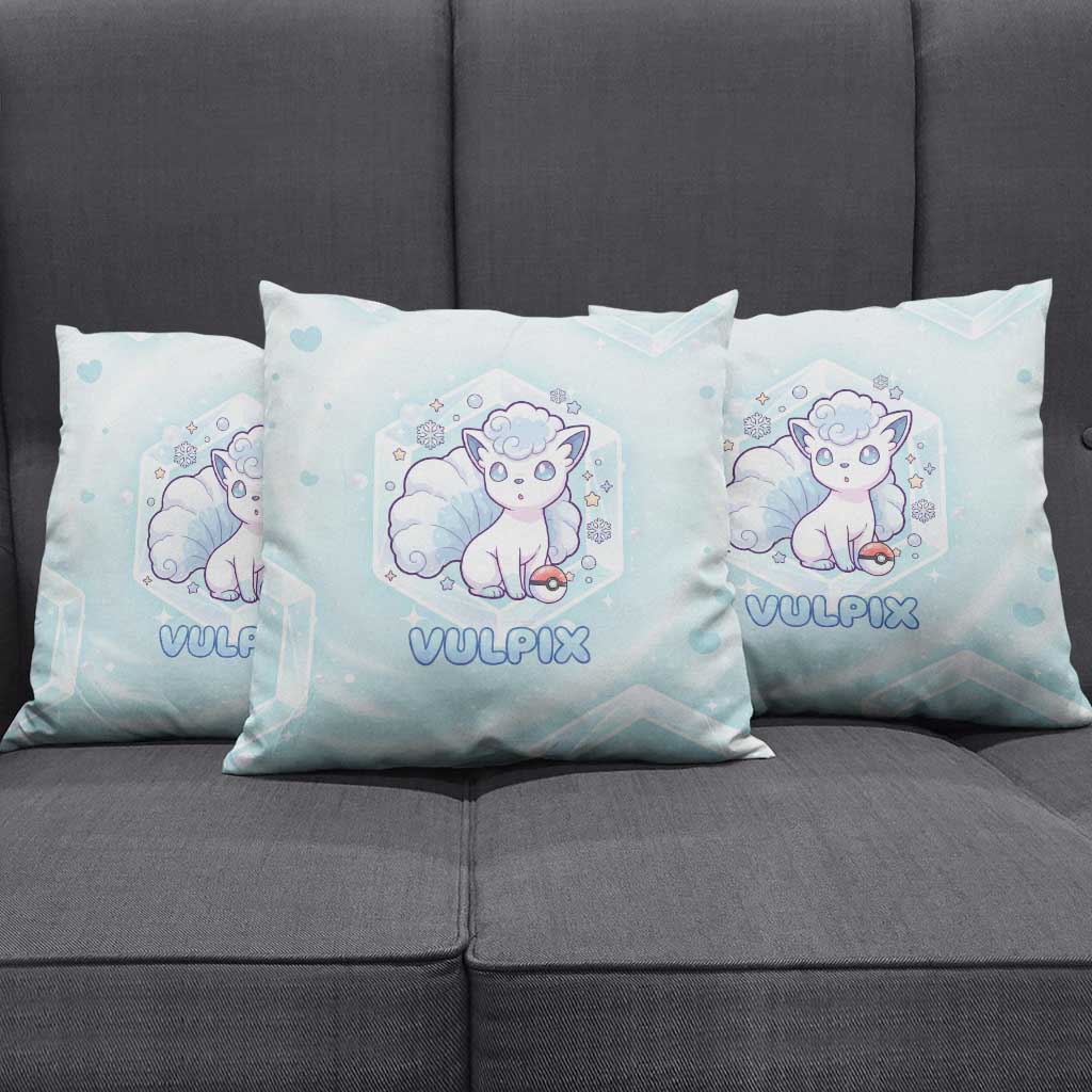 Vulpix Pillow Cover Frosted Pastel Ice Crystal Art