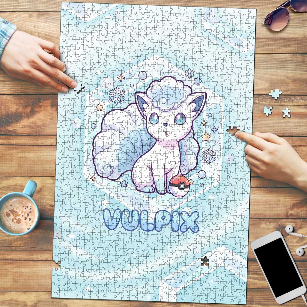 Vulpix Puzzle Frosted Pastel Ice Crystal Art