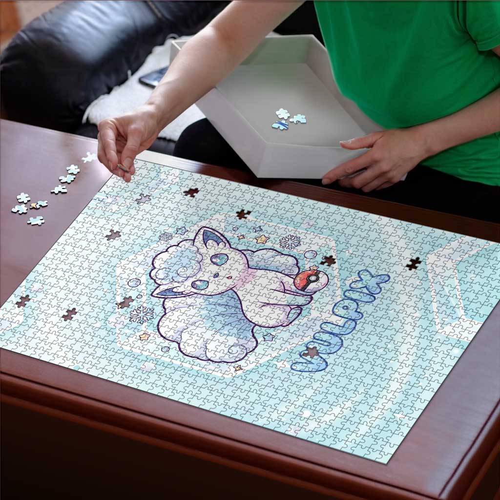 Vulpix Puzzle Frosted Pastel Ice Crystal Art
