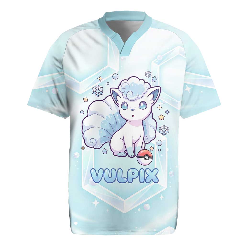 Vulpix Rugby Jersey Frosted Pastel Ice Crystal Art