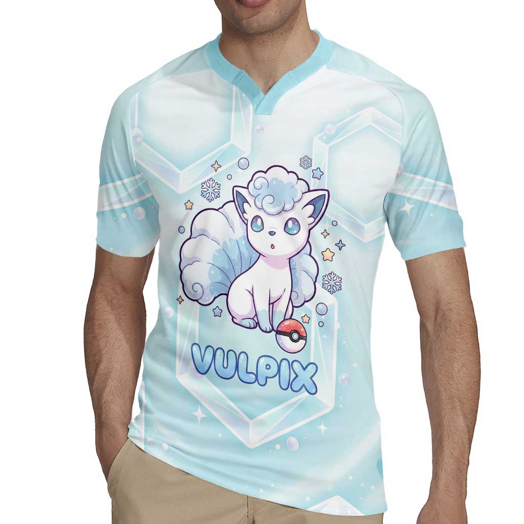 Vulpix Rugby Jersey Frosted Pastel Ice Crystal Art