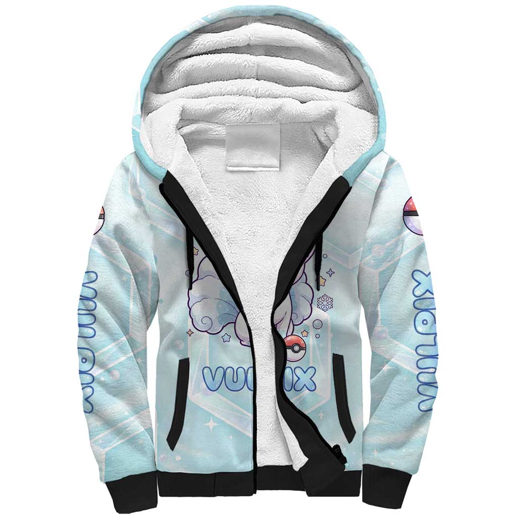 Vulpix Sherpa Hoodie Frosted Pastel Ice Crystal Art