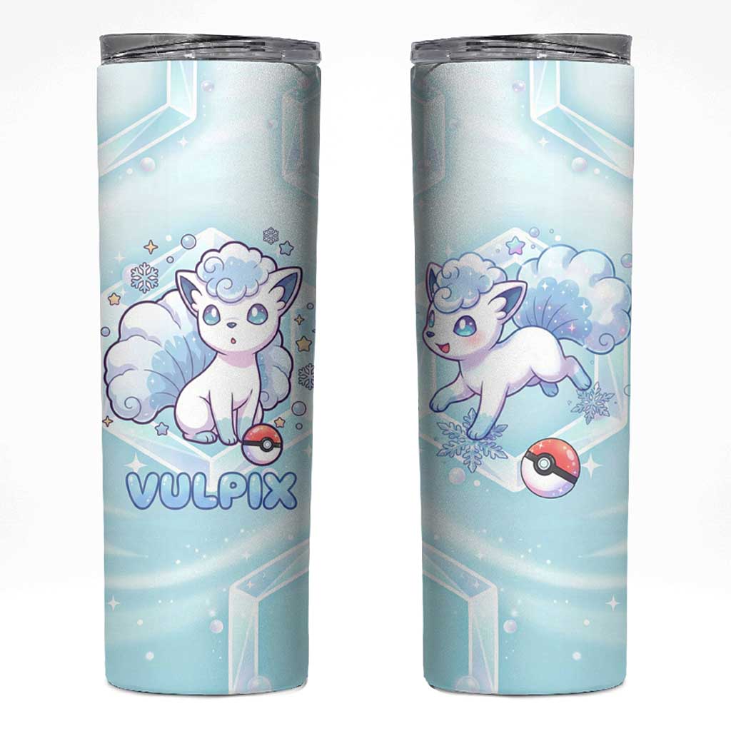 Vulpix Skinny Tumbler Frosted Pastel Ice Crystal Art