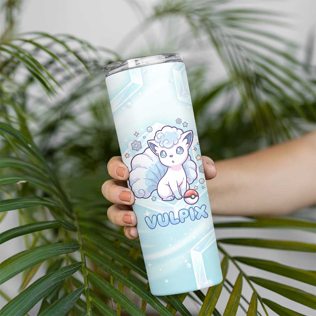 Vulpix Skinny Tumbler Frosted Pastel Ice Crystal Art