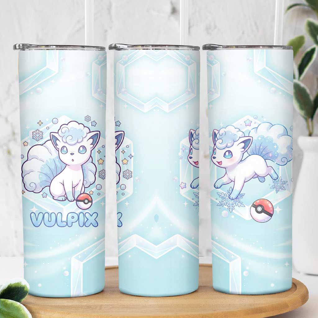 Vulpix Skinny Tumbler Frosted Pastel Ice Crystal Art